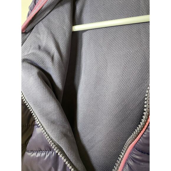 Ivory Ella Pullover Women's SMALL Cream Purple 1/2 Zip Hood Sherpa Puffer Jacket - Picture 3 of 9